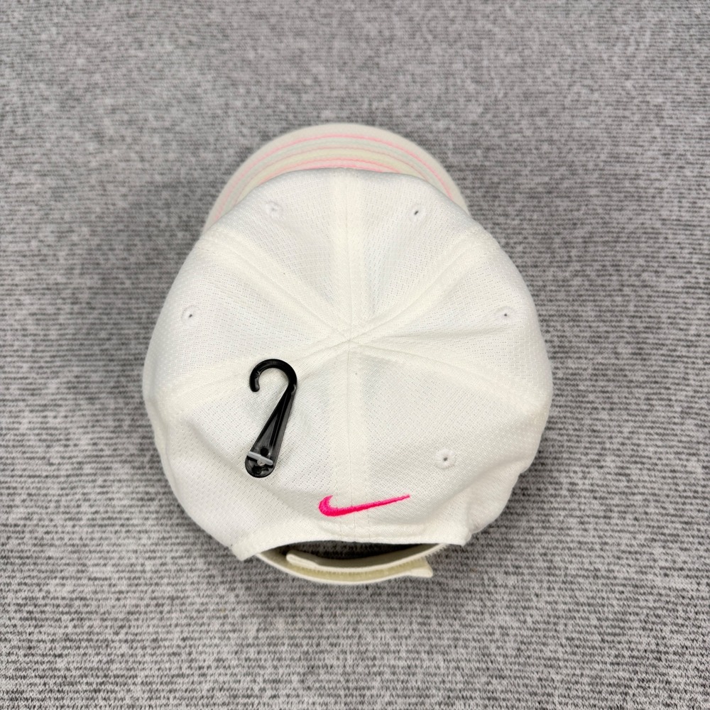 Nike Dri-FIT Toddler White Baseball Hat Multi Color Swoosh Rainbow Stitch - Picture 11 of 11